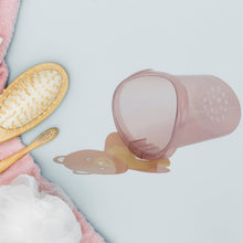 Teddy bear wall mount toothbrush holder