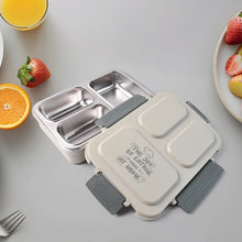 3-Compartment Stainless Steel Lunch Box (1 Pc)